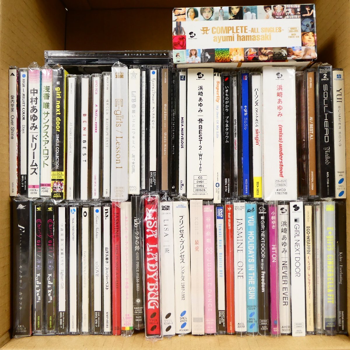 邦楽 CD 56点セット JASMINE Ado 浜崎あゆみ プリンセス・プリンセス YUI 他 女性アーティスト等 大量セット 中古■AD230s■