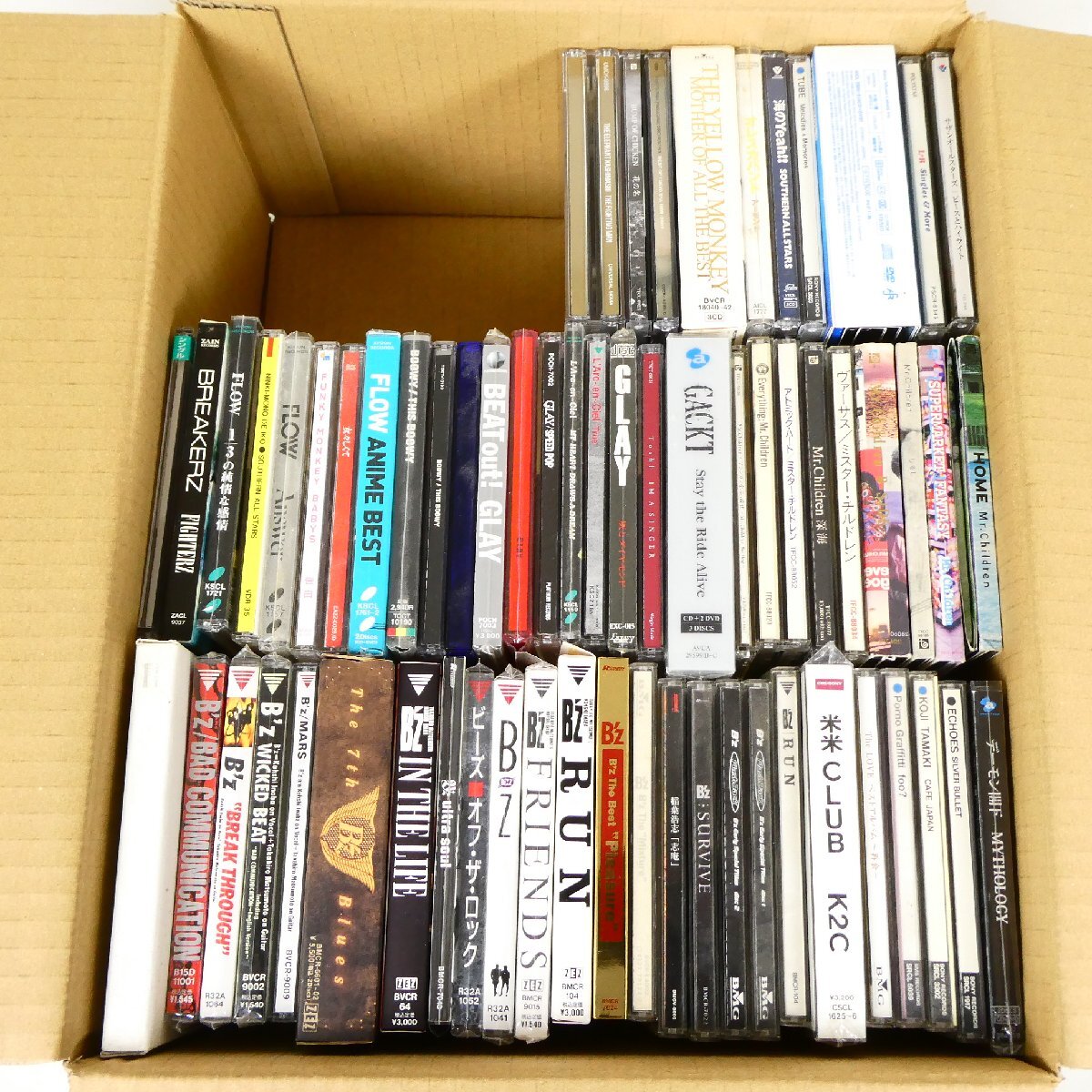 邦楽 CD 63点セット バンド系 B'z FLOW Gackt Mr.Children GLAY BOOWY BUMP OF CHICKEN 他 大量セット 中古■AD225s■