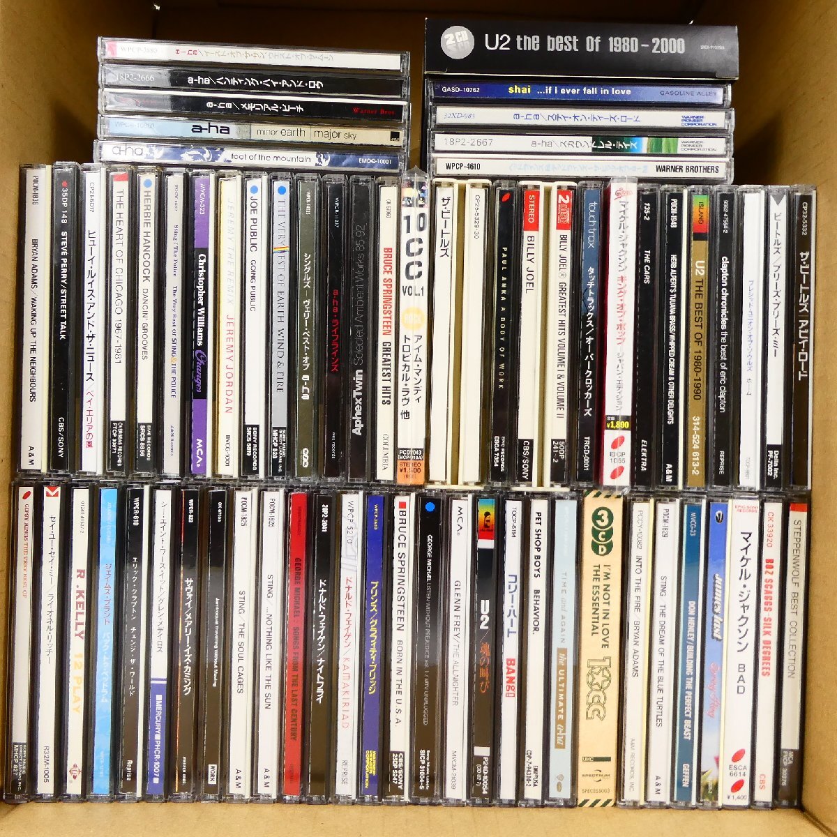 洋楽 CD 66点セット STING ビートルズ マイケル・ジャクソン U2 エリック・クラプトン a-ha 他 大量セット 中古■AD234s■