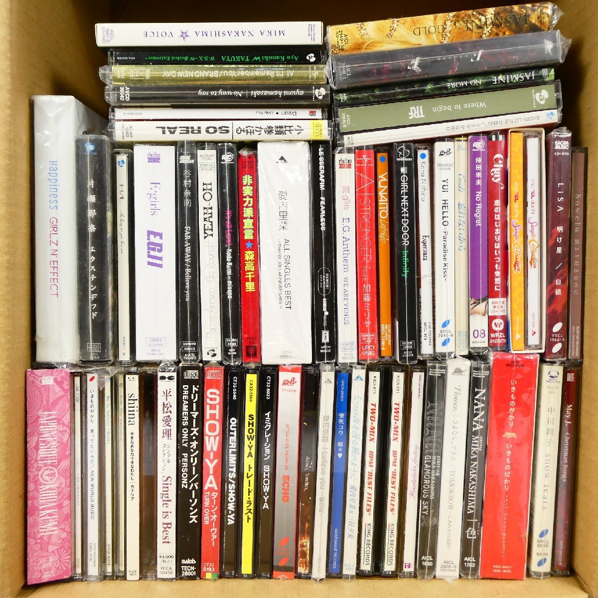 邦楽 CD 59点セット E-girls SHOW-YA いきものがかり NANA 倖田來未 LiSA 他 女性アーティスト等 大量セット 中古■AD229s■