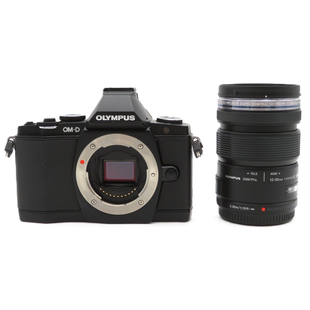 1円〜 OLYMPUS オリンパス OM-D E-M5 12-50mm EZ レンズキット ブラック ミラーレスカメラ 動作確認済