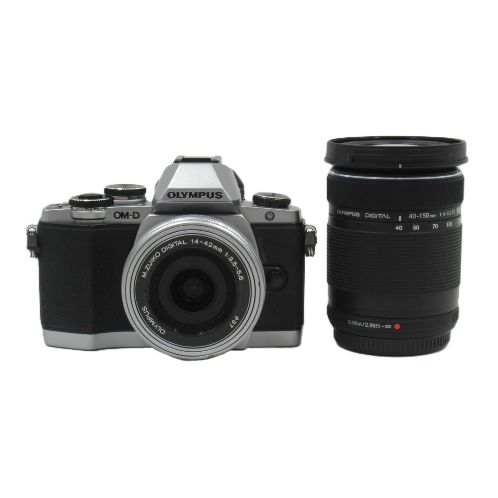 1円〜 OLYMPUS オリンパス OM-D E-M10 ダブルズームキット シルバー ミラーレスカメラ 動作確認済
