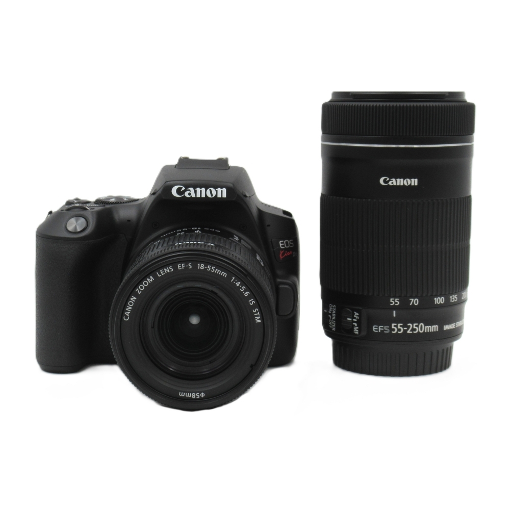 1円〜 Canon キヤノン EOS Kiss X10 ダブルズームキット ブラック デジタル一眼レフ 動作確認済
