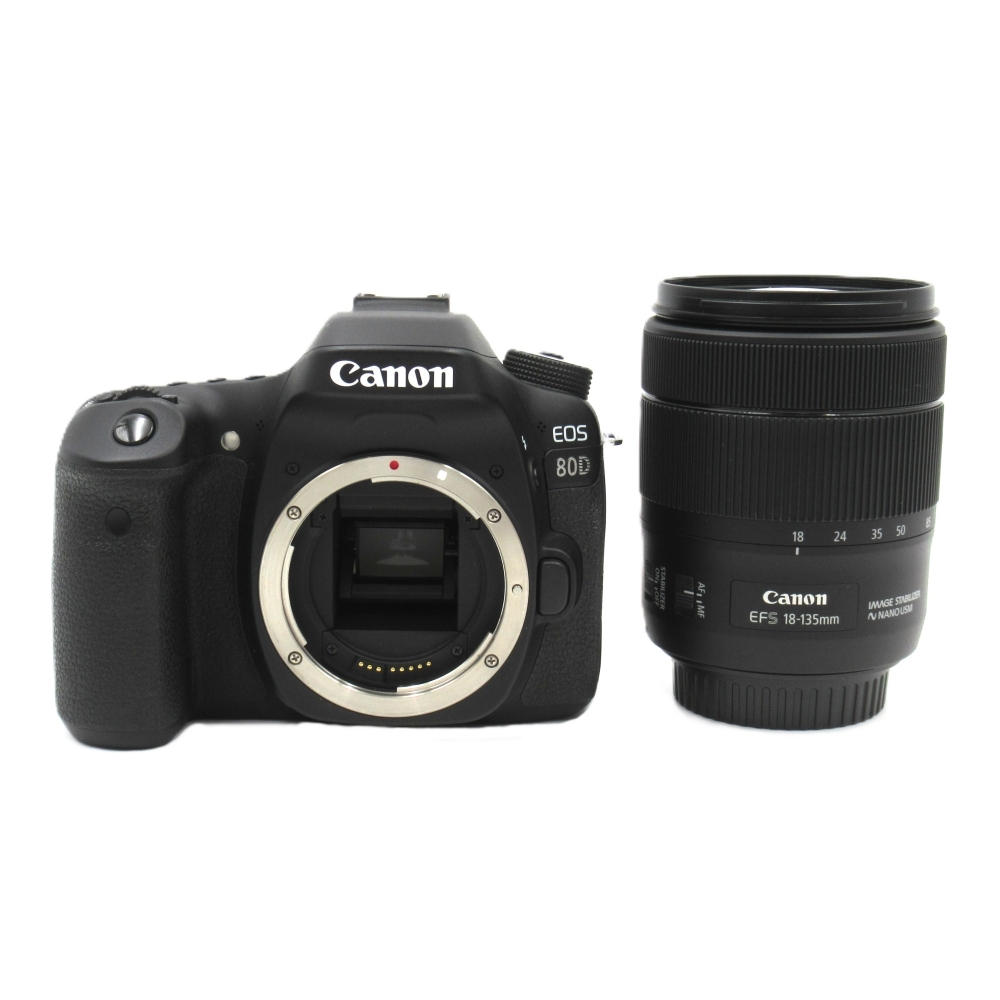 1円〜 Canon キヤノン EOS 80D EF-S18-135 IS USM レンズキット デジタル一眼レフ 動作確認済