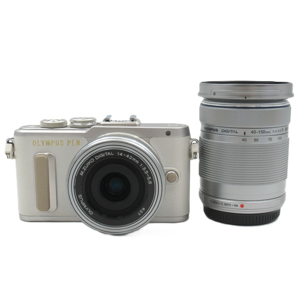 1円〜 OLYMPUS オリンパス PEN E-PL8 EZ ダブルズームキット ホワイトミラーレスカメラ 動作確認済