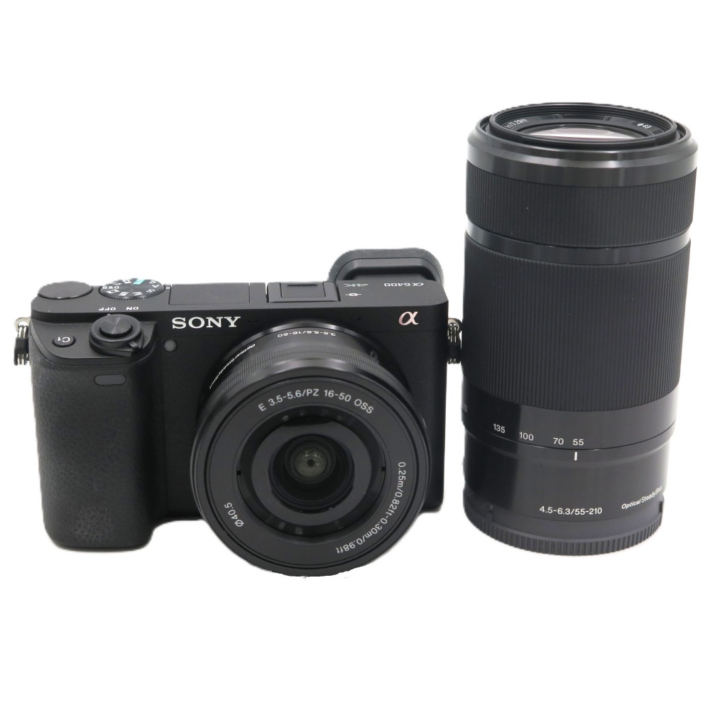 1円〜 SONY ソニー α6400 ダブルズームレンズキット ILCE-6400Y ブラック ミラーレスカメラ 動作確認済