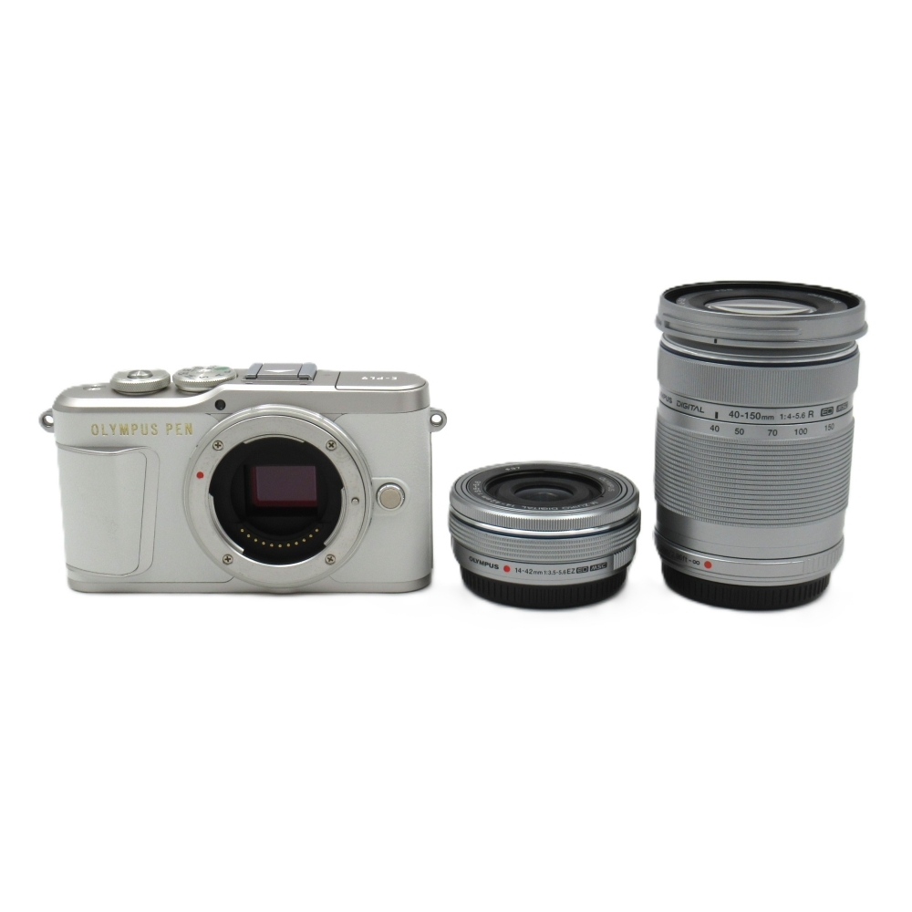 1円〜 OLYMPUS オリンパス PEN E-PL9 EZダブルズームキット ホワイト ミラーレスカメラ 動作確認済