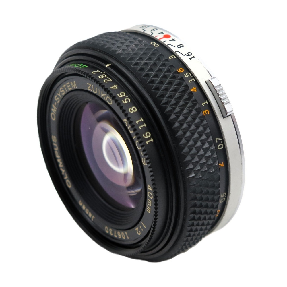 1円〜 OM SYSTEM オーエムシステム ZUIKO AUTO-S 40mm F2 一眼レフ用MFレンズ 動作確認済