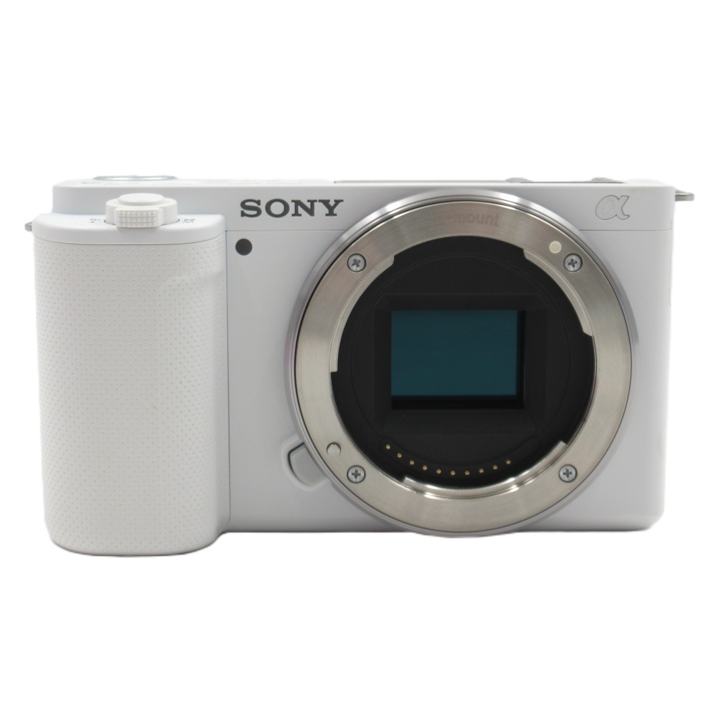 1円〜 SONY ソニー VLOGCAM ZV-E10 ボディ ZV-E10 W ホワイトミラーレスカメラ 動作確認済