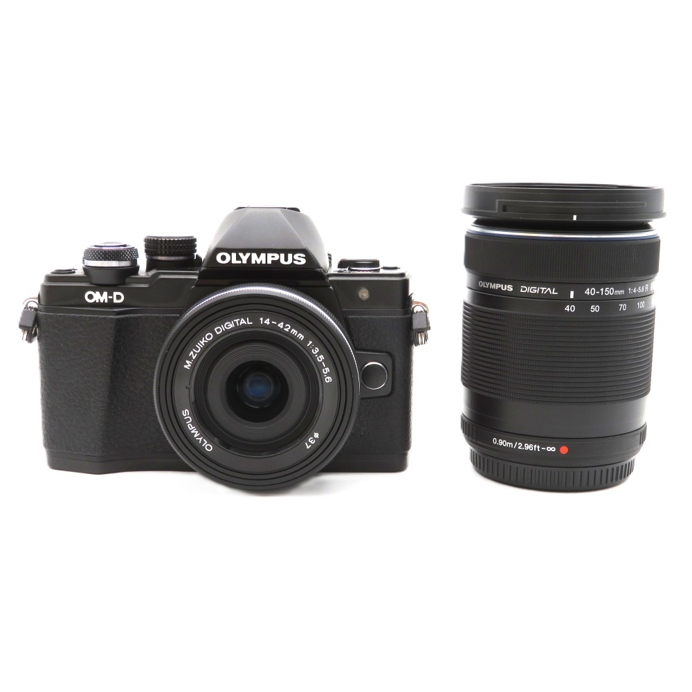 1円〜 OLYMPUS オリンパス OM-D E-M10 Mark II EZ ダブルズームキット ブラック ミラーレスカメラ 動作確認済