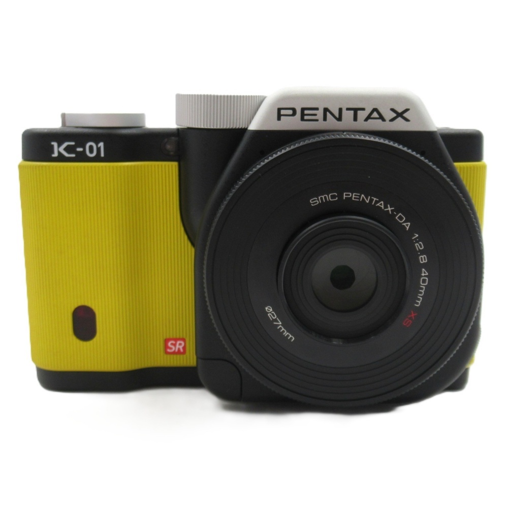 1円〜 PENTAX ペンタックス K-01 レンズキット ブラック/イエロー ミラーレスカメラ 動作確認済