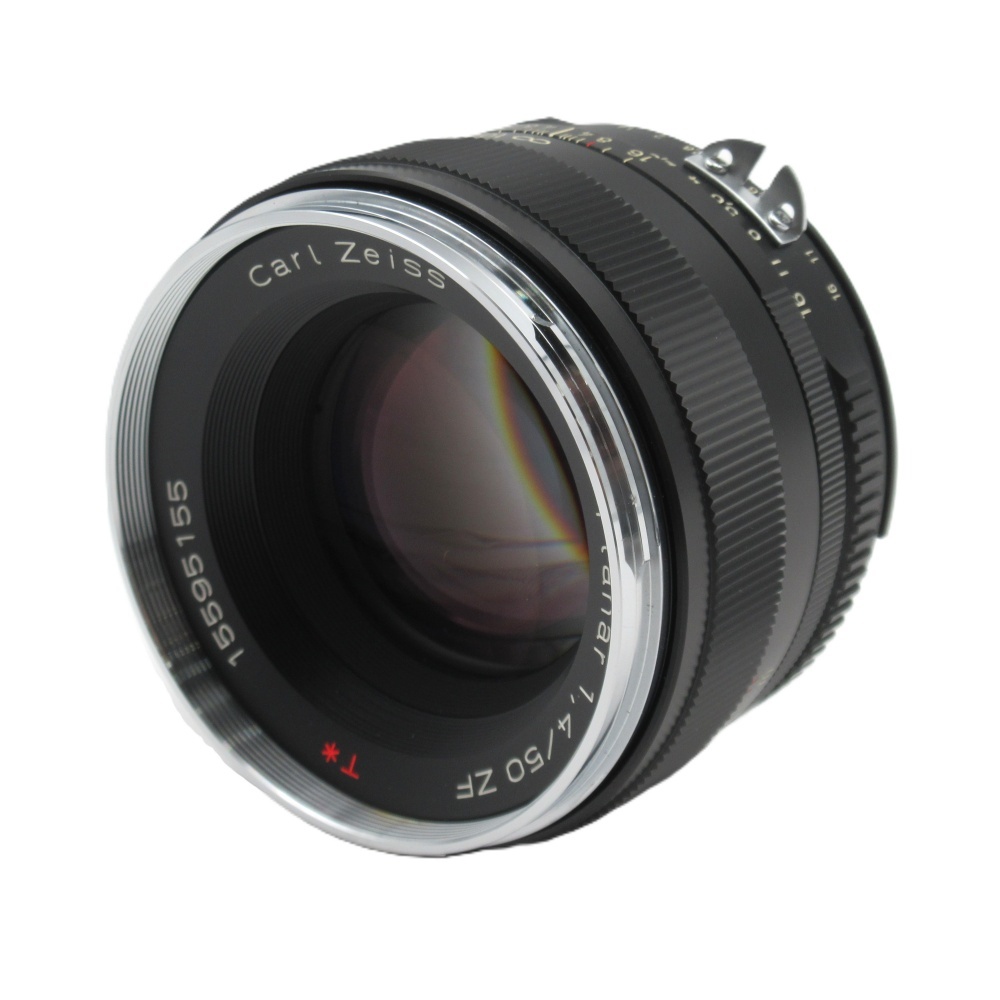1円〜 Carl Zeiss カールツァイス Planar T* 50mm F1.4 ZF(ニコンF用)一眼レフ用MFレンズ 動作確認済