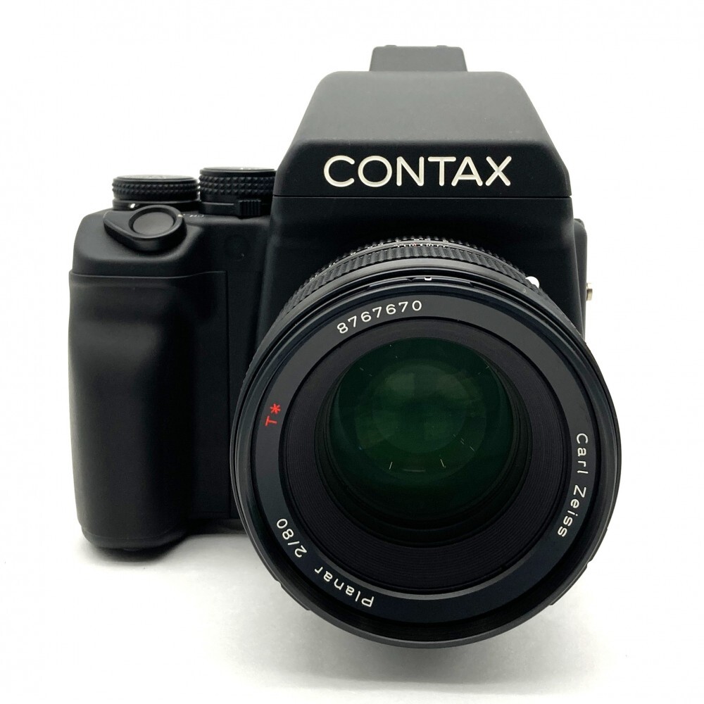 1円〜 Contax コンタックス 645標準セット(AEファインダー+120ホルダー+80mm付) 中判カメラ 動作確認済