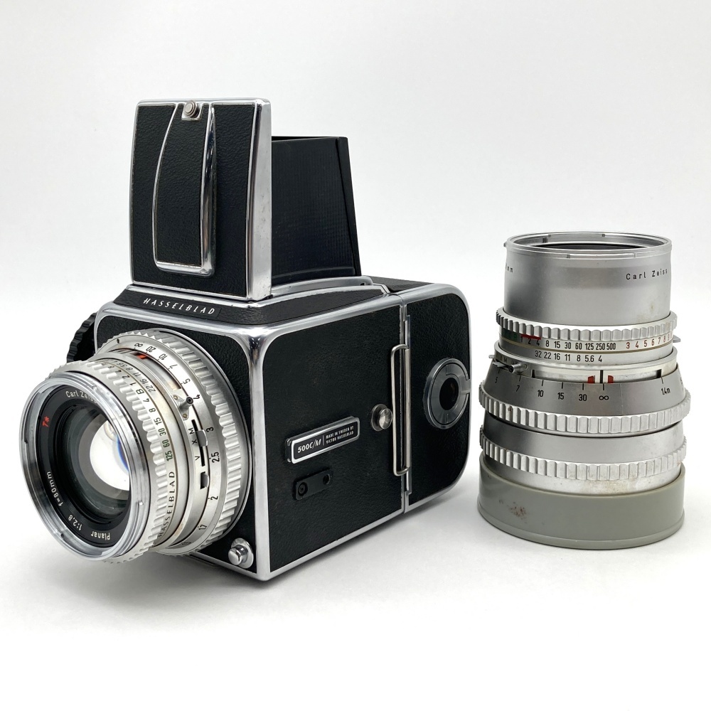 1円〜 Hasselblad ハッセルブラッド 500C/M + Planar T* C 80mm F2.8/Sonnar T* C 150mm F4 ゾナー 中判カメラ 動作確認済