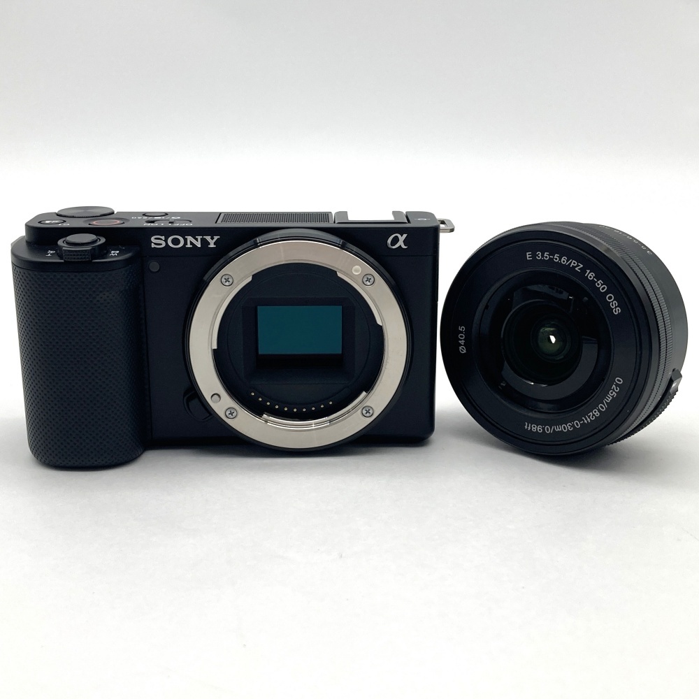 1円〜 SONY ソニー VLOGCAM ZV-E10 パワーズームレンズキット ZV-E10L B ブラック ミラーレスカメラ 動作確認済