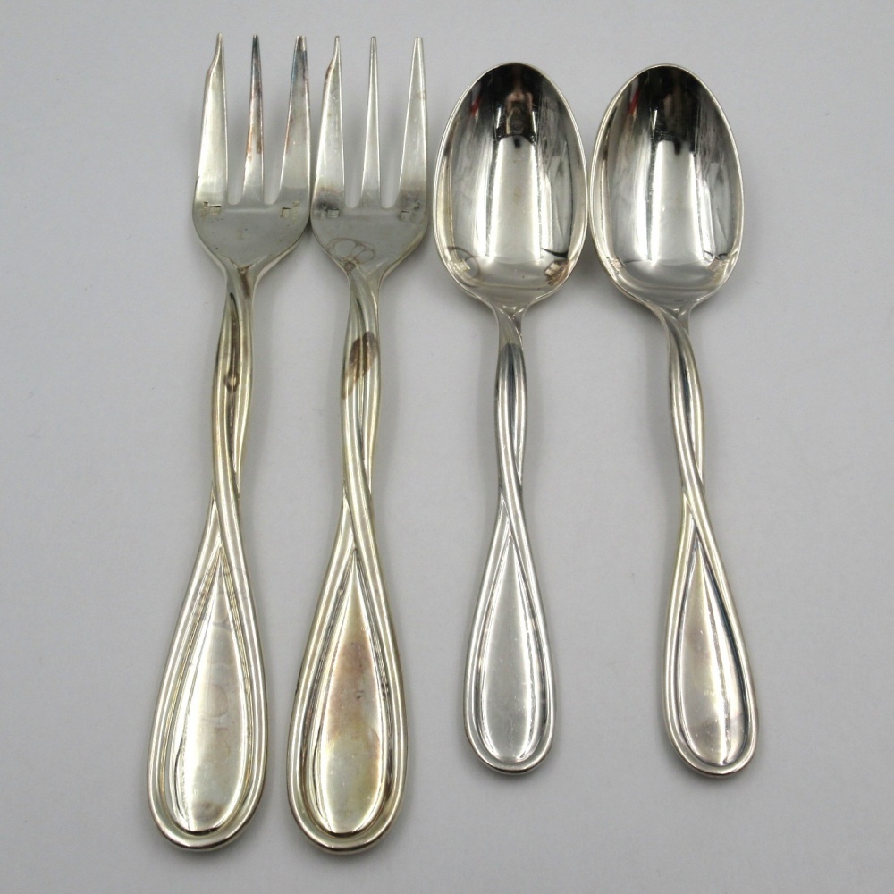 1円〜 Christofle クリストフル ギャレア ケーキフォーク/コーヒースプーン 計4点