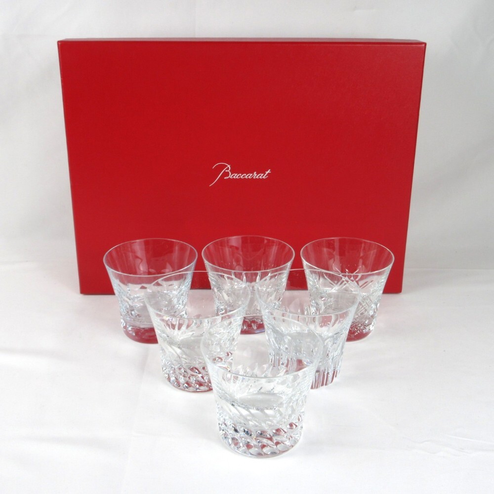 1円〜 Baccarat バカラ ビバ/ローザ/エトナ/ステラ/グローリア ロックグラス 計6点 箱付