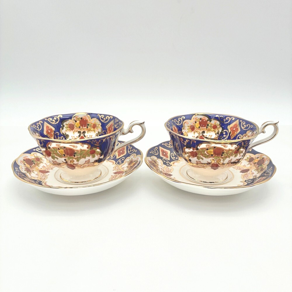 1円〜 Royal Albert ロイヤルアルバート ヘアルーム ティーカップ＆ソーサー 2客 計4点