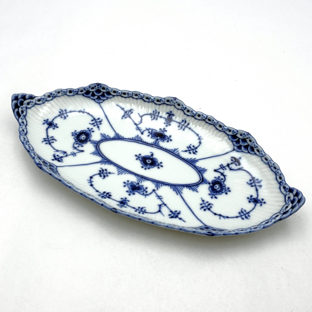 1円〜 Royal Copenhagen ロイヤルコペンハーゲン ブルーフルーテッド ハーフレース ピックルディッシュ