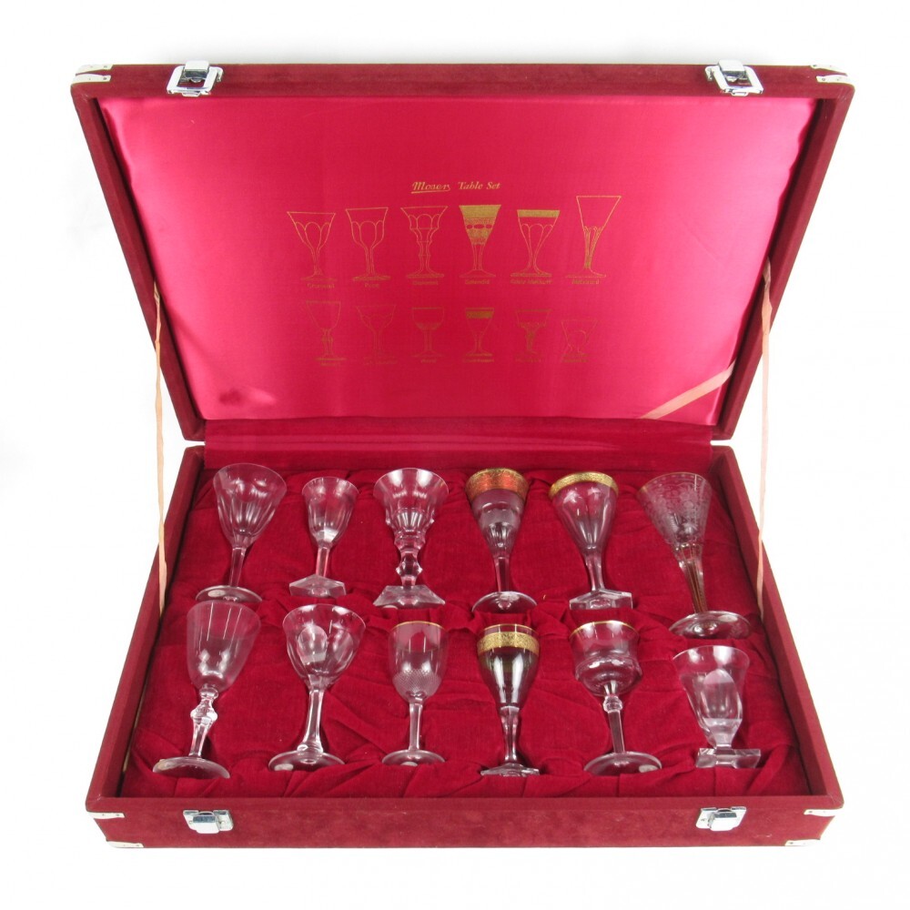 1円〜 Moser モーゼル リキュールグラス テーブルセット 計12点 箱付 ※同梱不可
