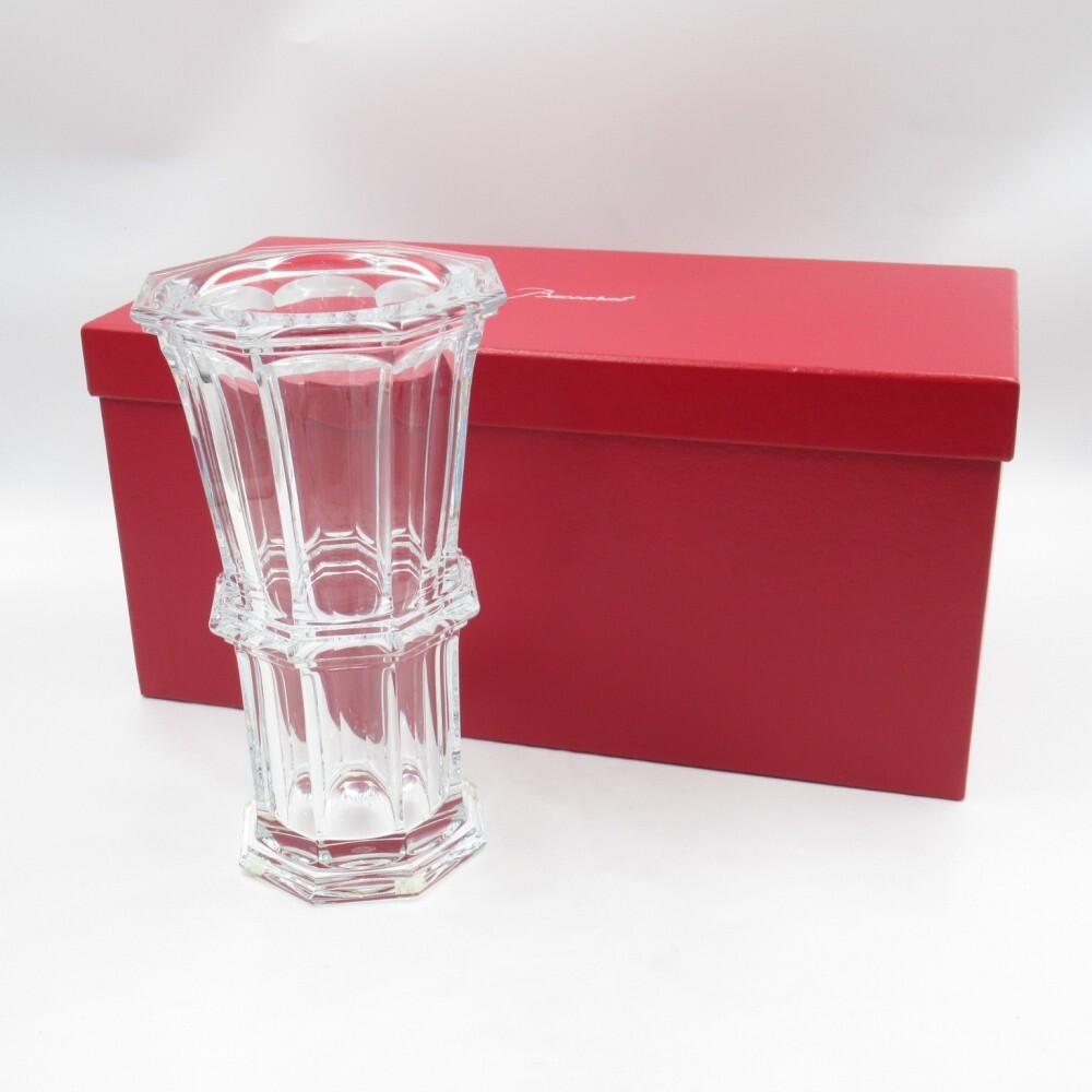 1円〜 Baccarat バカラ アルクール ストレート 花瓶 フラワーベース 箱付
