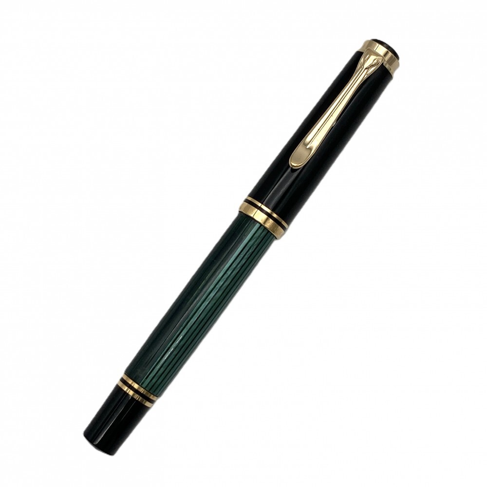 1円〜 PELIKAN ペリカン スーベレーン M400 グリーンストライプ 万年筆 ペン先 14C F 筆記未確認