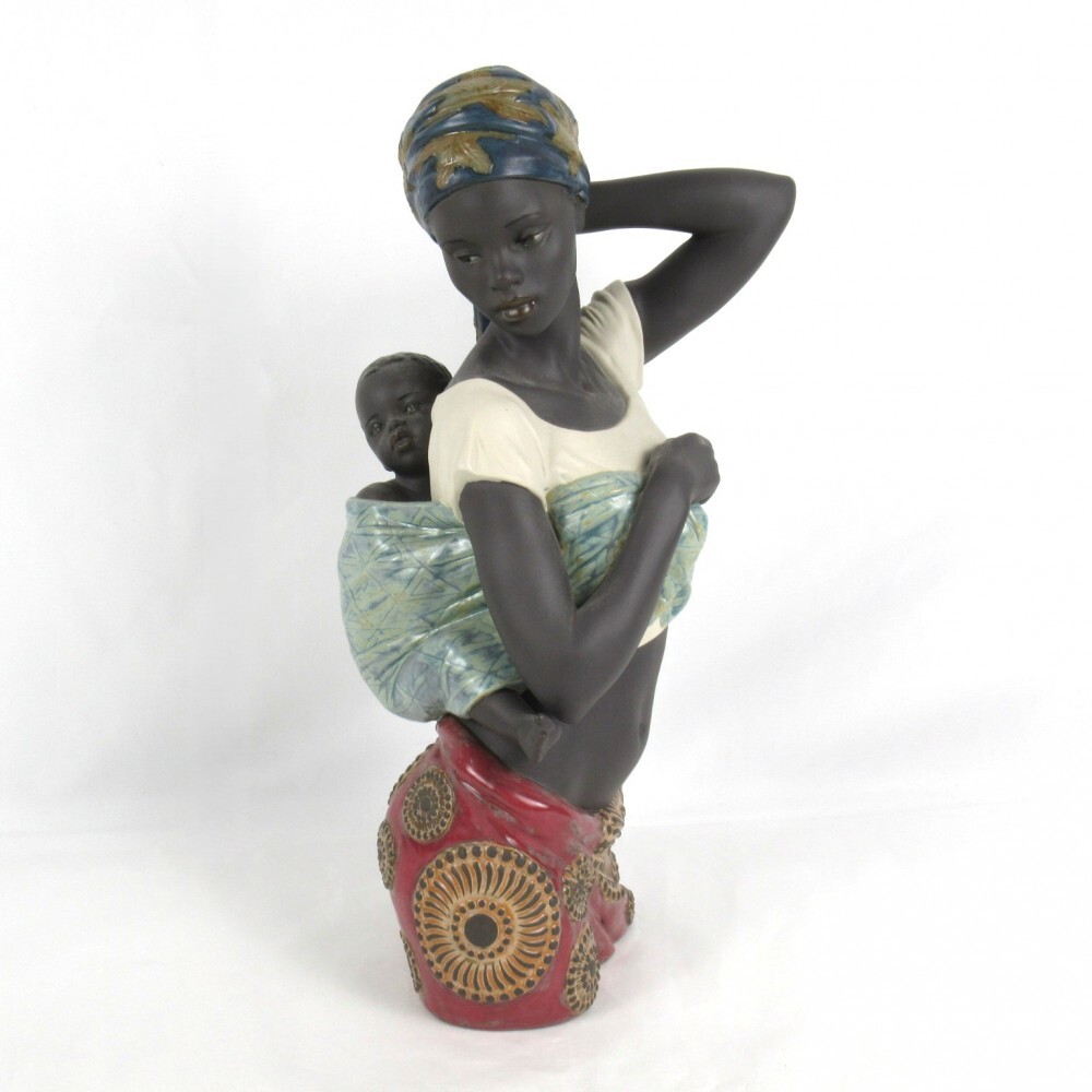 1円〜 Lladro リヤドロ 9159 アフリカの母性 (Gres) フィギュリン ※同梱不可