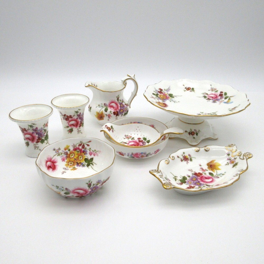 1円〜 Royal Crown Derby ダービーポジー クリーマー/シュガー/ミニディッシュ/コンポート/一輪挿し 他 計7点 ※同梱不可