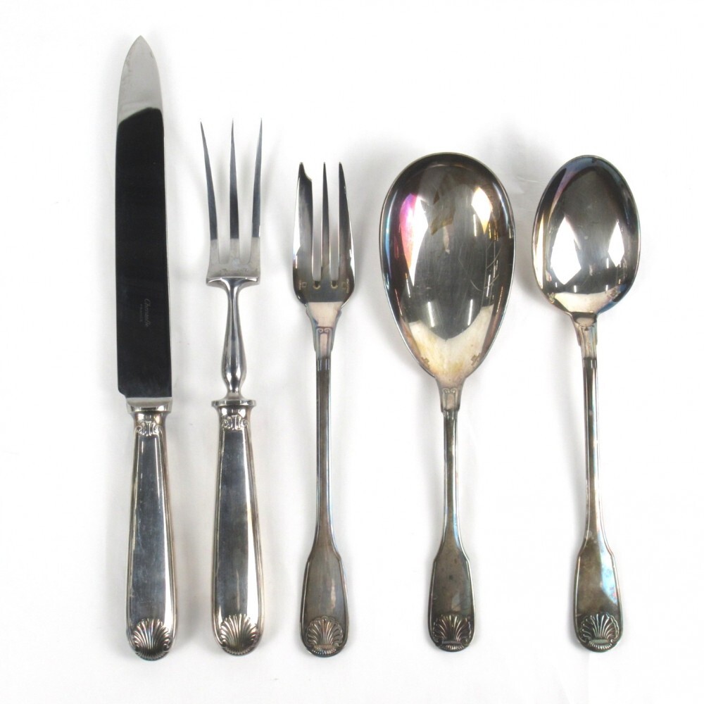 1円〜 Christofle ヴァンドーム カービングナイフ/カービングフォーク/サービングフォーク/ サービングスプーン 他 計5点