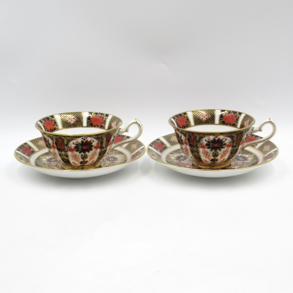 1円〜 Royal Crown Derby ロイヤルクラウンダービー オールドイマリ カップ&ソーサー 2客 計4点 スクラッチ有