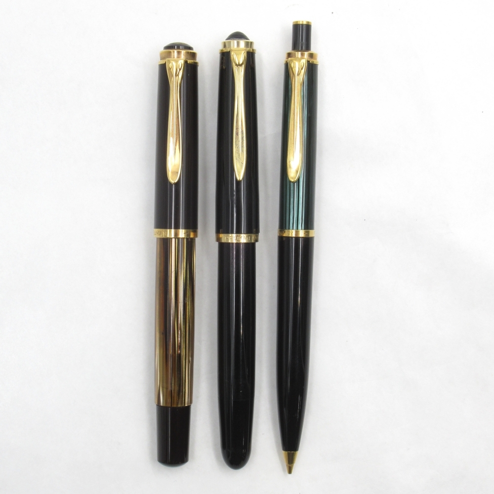 1円〜 PELIKAN ペリカン 万年筆 ペン先14C /スーベレーン D400 シャープペン 計3点 筆記未確認