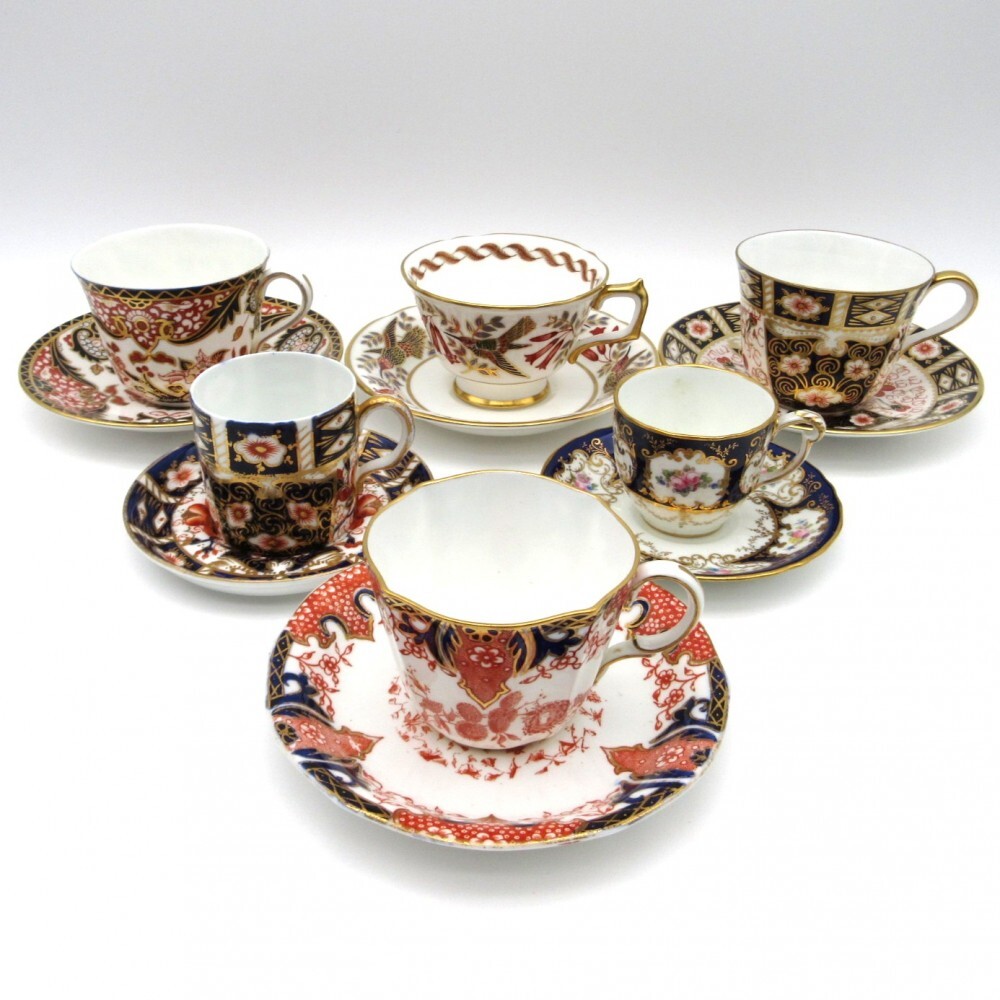 1円〜 RoyalCrownDerby ロイヤルクラウンダービー トラディショナルイマリ 他 カップ&ソーサー 6種セット 計12点 ※同梱不可