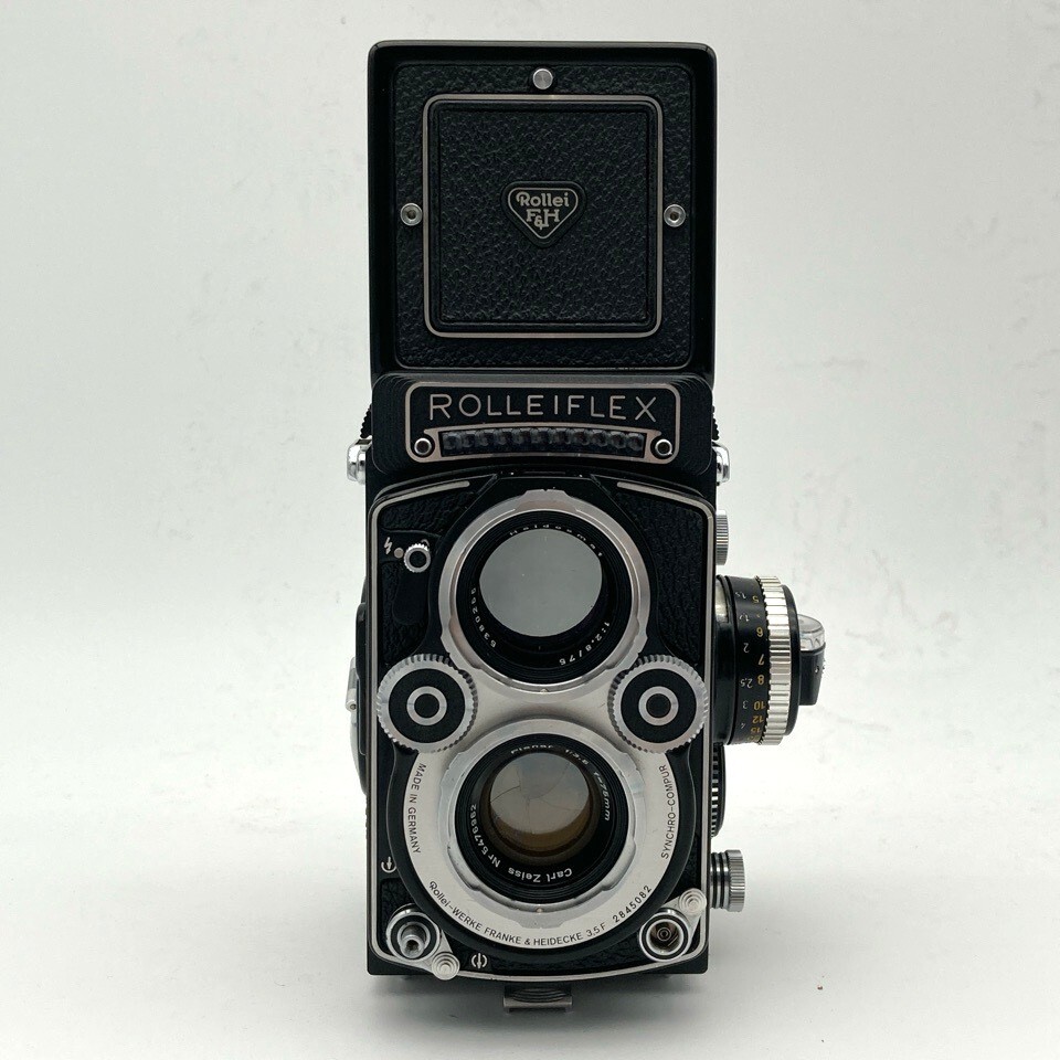 1円〜 Rollei ローライ ROLLEOFLEX 3.5F (プラナー) 二眼レフカメラ ケース付 動作確認済