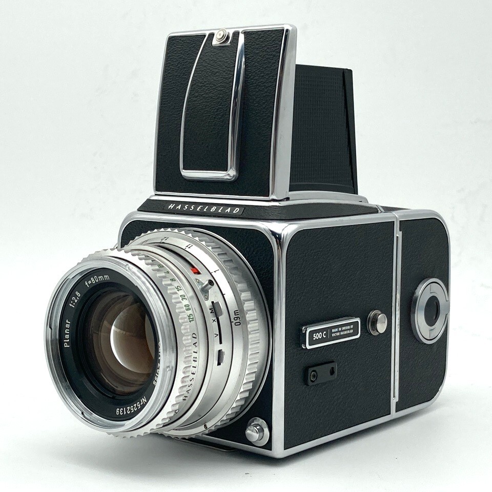 1円〜 HASSELBLAD ハッセルブラッド 500C 中判カメラ Planar C 80mm F2.8 プラナー ケース付 動作不良有 ジャンク品