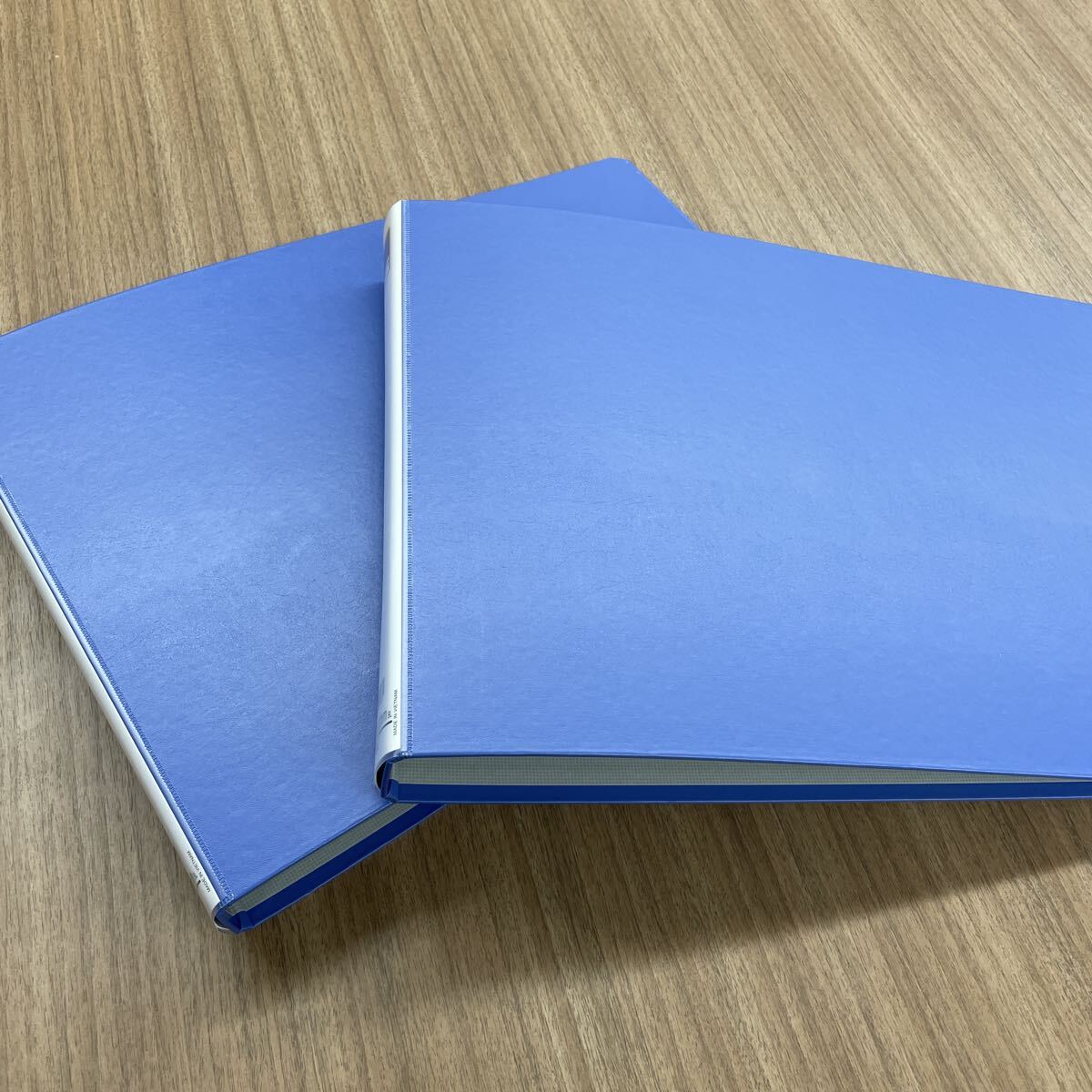 送料無料　未使用　アスクル　パイプ式ファイル　両開き　2穴　A3E 横　とじ厚30ミリ　背幅46ミリ　ブルー　2冊