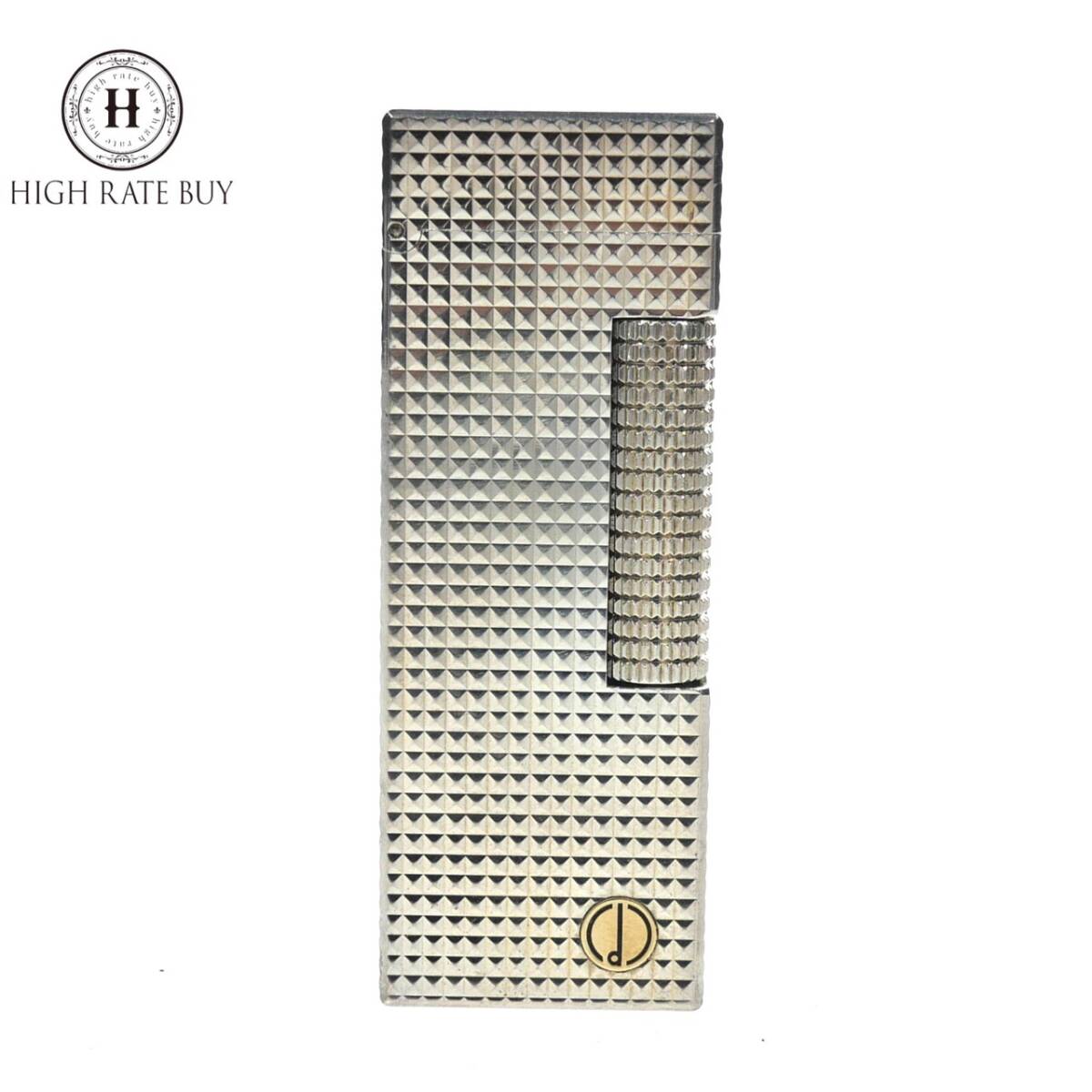 1円スタート Dunhill ダンヒル ローラー式 ガスライター dロゴ スイス製 シルバーカラー スクエア 喫煙具 タバコ 煙草グッズ 着火未確認