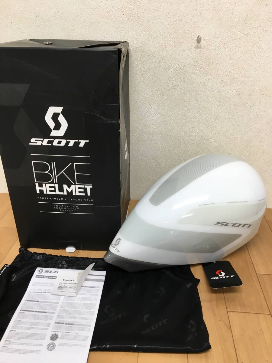 SCOTT / スコット　SPLIT / スプリット　 ヘルメット　L(59-61cm) 　ホワイト　タグ付き　箱に難あり　★