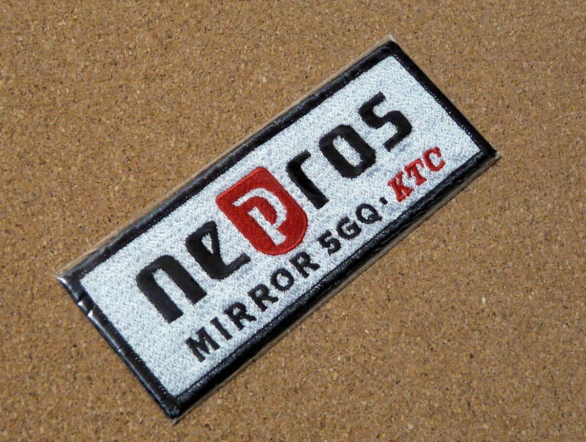 【超入手難!!】KTC ネプロス/nepros ワッペン 長方形 アイロンパッチ 布製 46mm×123mm カスタムトートバッグにも【MIRROR 5GQ】