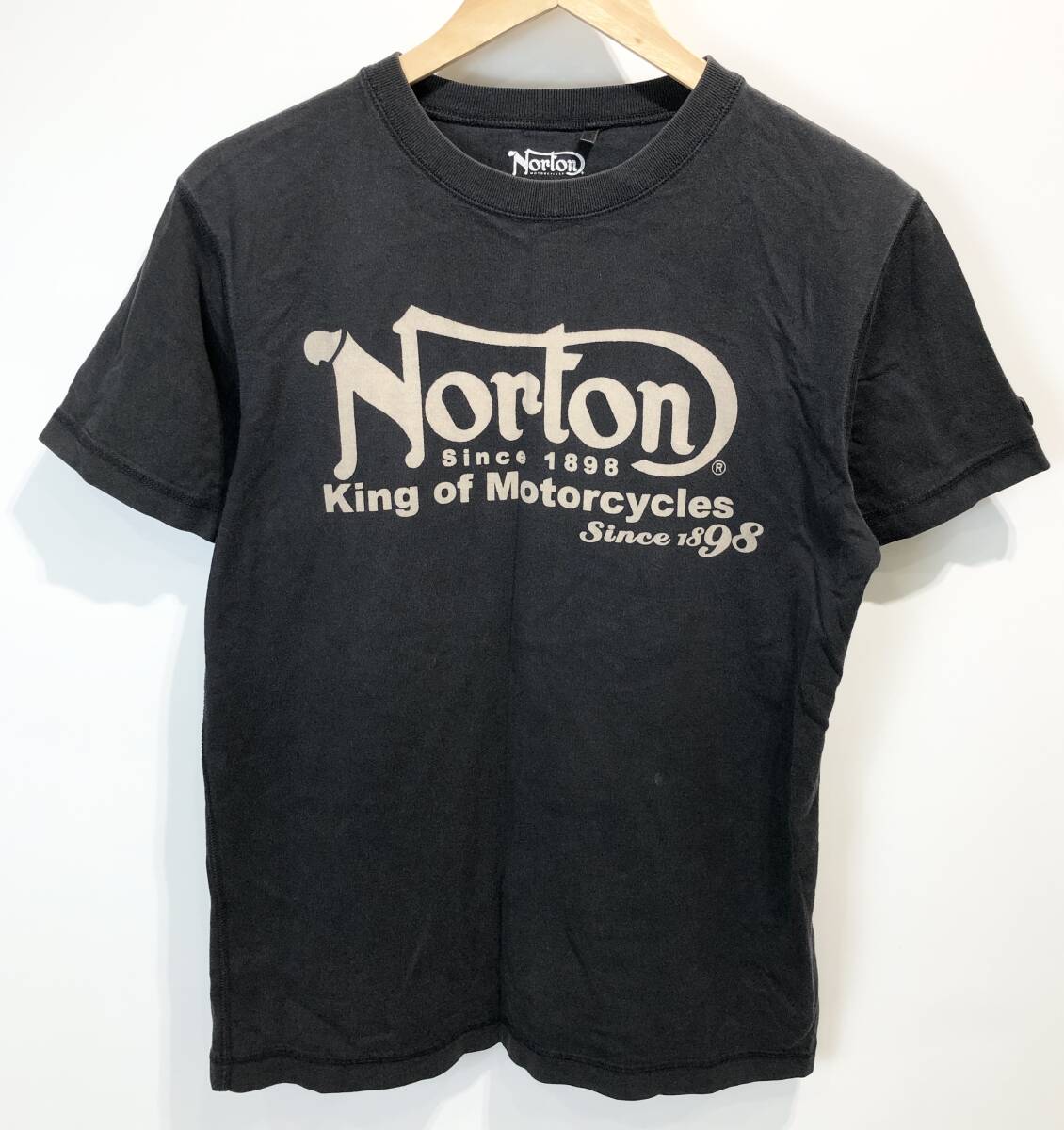 Norton 両面プリント Tシャツ 染み込み ブラック ノートン モーターサイクル SIZE：L■F0427