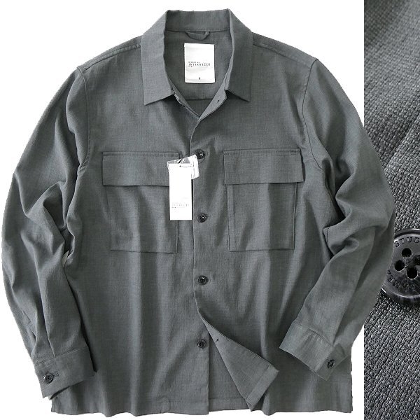 新品 インターメッツォ ストレッチ CPO シャツ ブルゾン M 灰 【J44555】 春夏 メンズ INTERMEZZO ワーク ミリタリー ベイカー ジャケット