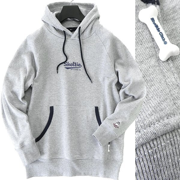 新品 シェルティークラブ フード スウェット パーカー M 灰 【SH1451118_97_M】 Sheltie Club 春夏 フーディー 裏毛 グレー
