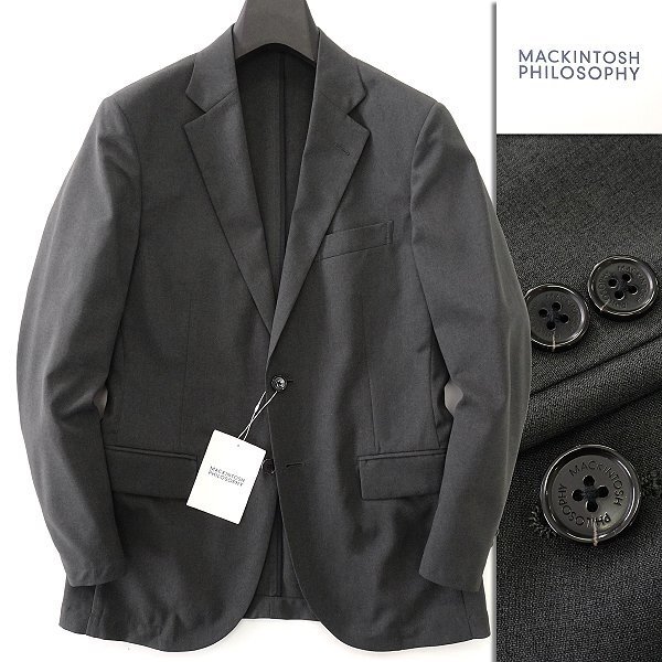 新品 3.5万 マッキントッシュフィロソフィー 春夏 トロピカル ジャケット 42R(LL) 濃灰 【J59301】 吸水速乾 防シワ 接触冷感 ブレザー