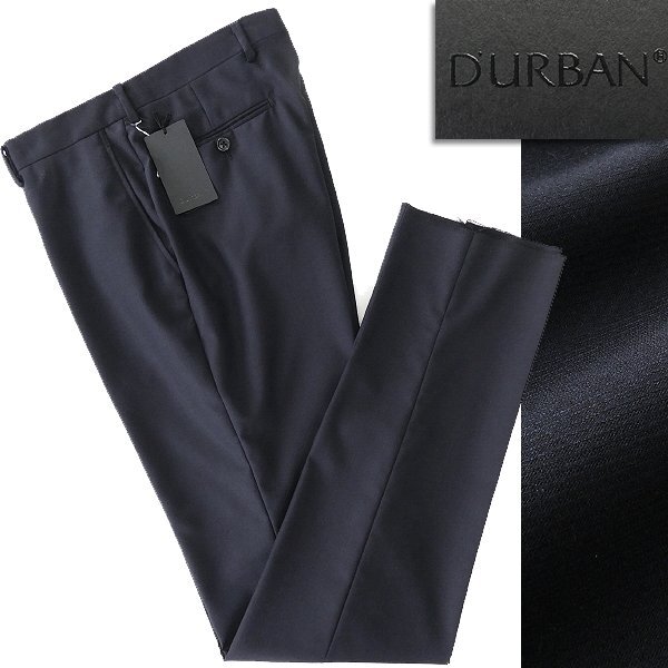 新品 3万 ダーバン 日本製 フランス綾 テーパード ドレス スラックス 82(L) 紺 【P32725】 D'URBAN メンズ パンツ ノータック ネイビー