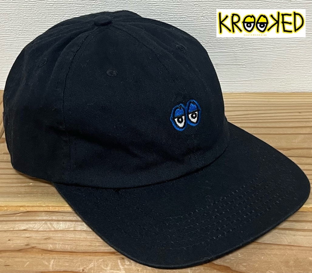 KROOKED SKATEBOARDING キャップ ブラック キャップ 古着 帽子 mark gonzales マーク・ゴンザレス ごんず 目 クルキッド