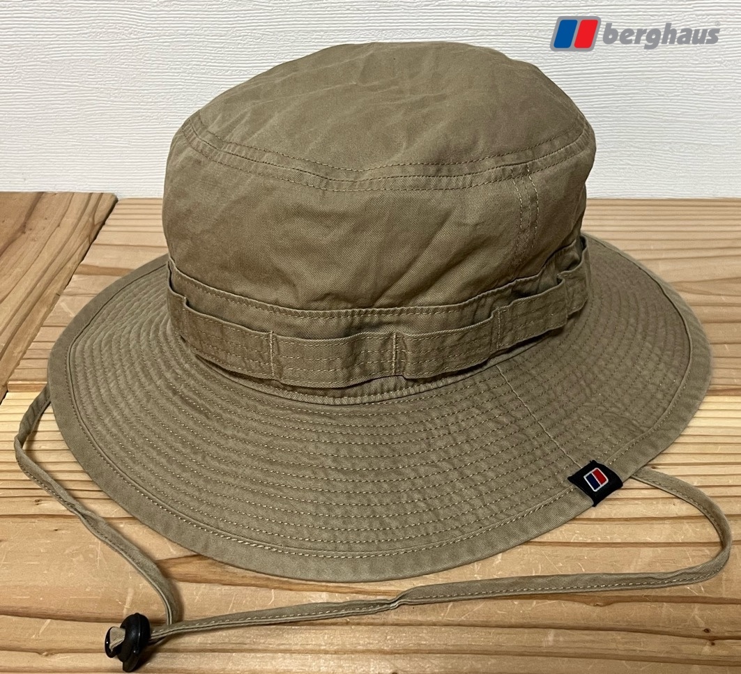 berghaus Wash Out Hat バーグハウス ウォッシュアウトハット M カーキ J0147 古着 帽子 ハット サファリハット 綿 コットンハット