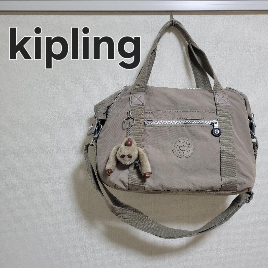 kipling キプリング アート トートバッグ ショルダーバッグ ベージュ