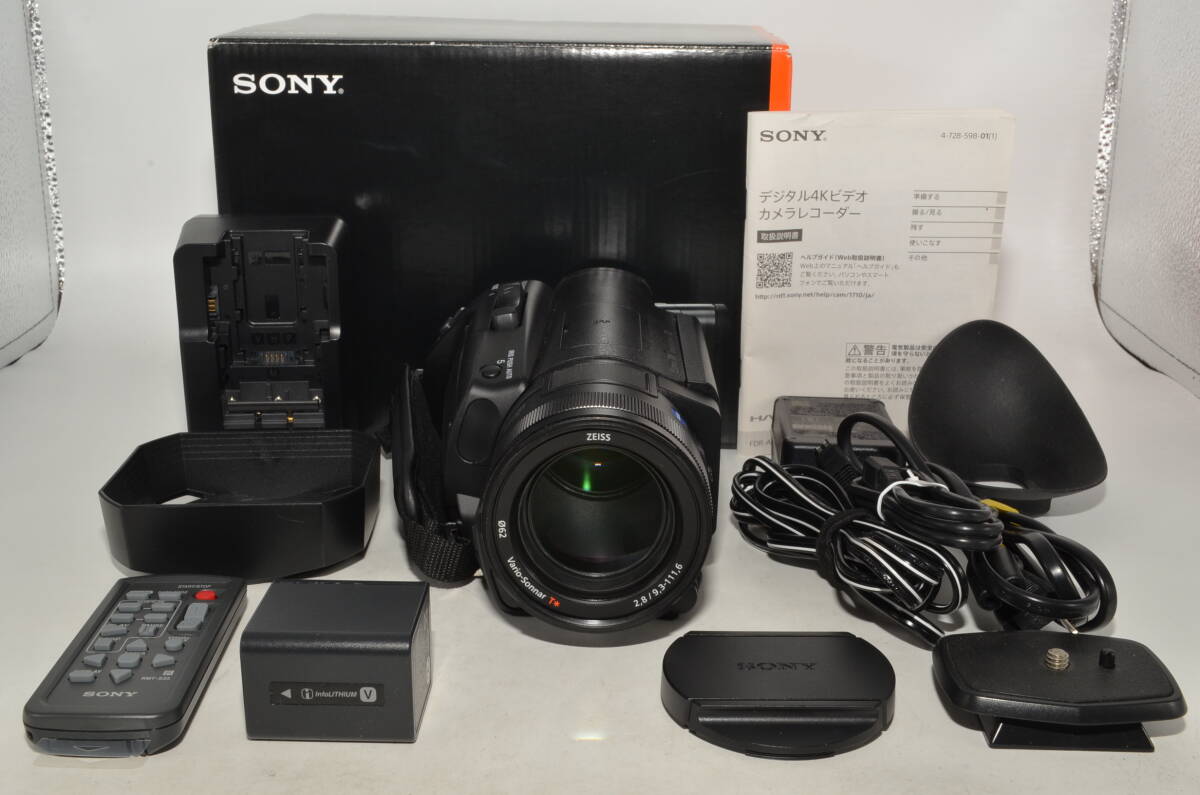 260180★ほぼ新品★SONY(ソニー) 4K ビデオカメラ Handycam FDR-AX700 ブラック 光学ズーム12倍 1.0型 Exmor RS CMOSセンサー FDR-AX700