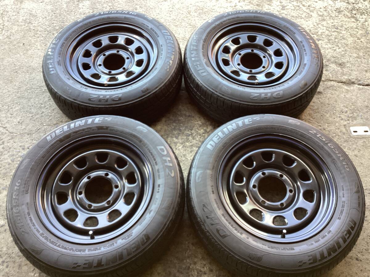 M9355 デイトナスチール 16インチ 7J +35 139.7/6H＆215/65R16 夏タイヤ 4本 ハイエース200系 カスタムサイズ