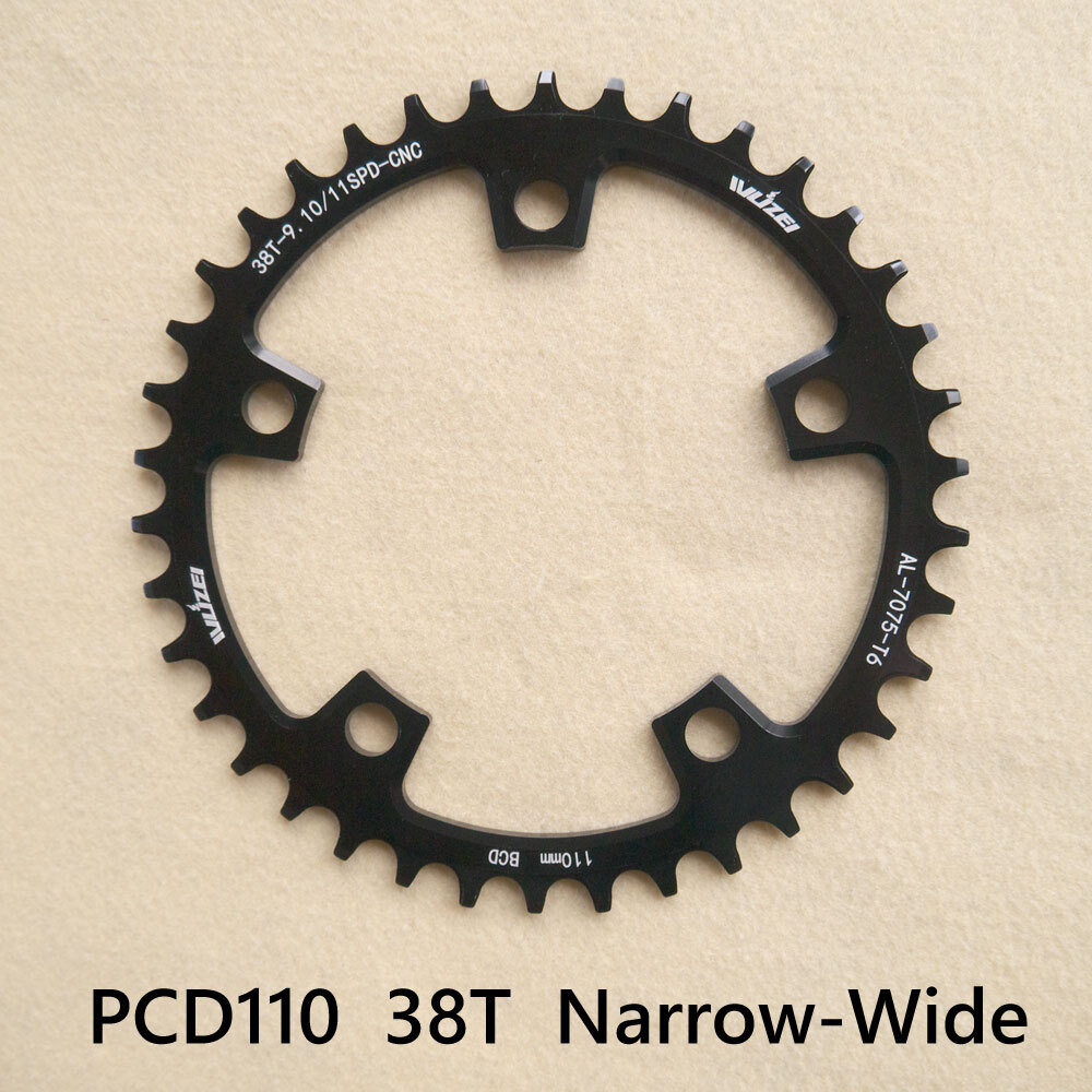 【送料無料】新品 PCD110 38T ナローワイド チェーンリング 11速対応 ブラック【PCD110】