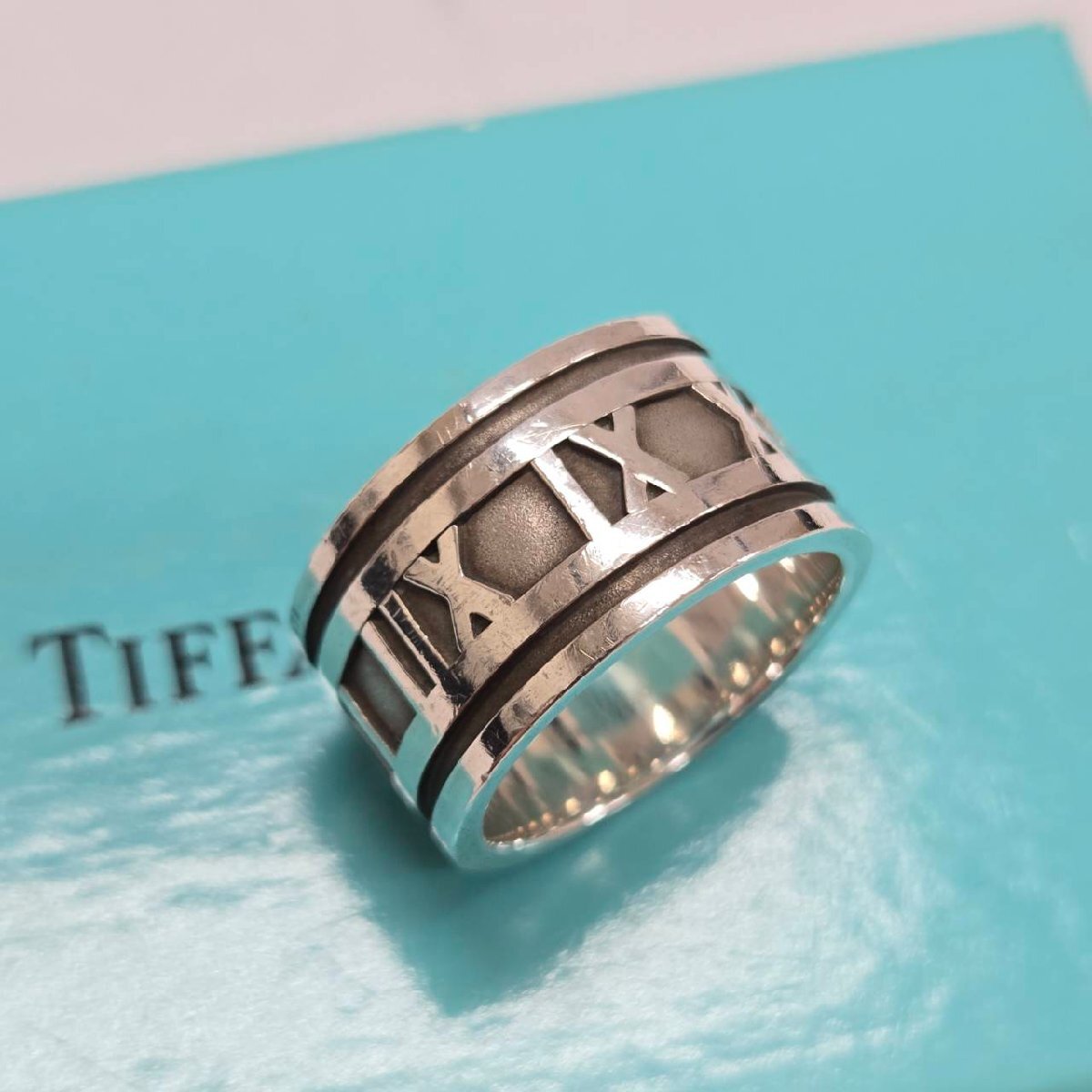 1円スタート TIFFANY＆Co. ティファニー アトラス リング ワイド 約15号 約11.5g 925 シルバー アクセサリー ブランド小物 ジュエリー 指輪